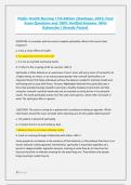 Public Health Nursing 11th Edition &lpar;Stanhope&comma; 2025&rpar; Final Exam Questions and 100&percnt; Verified Answers  With Rationales &vert; Already Passed&period;