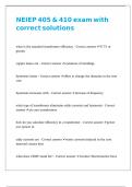 NEIEP 405 & 410 exam with correct solutions 