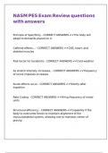 NASM PES Exam Review questions with answers
