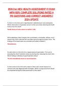 BSN 246 HESI HEALTH ASSESSMENT V1 EXAM WITH 100- COMPLETE SOLUTIONS RATED A &lpar;90