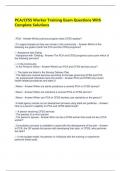  PCA&sol;CFSS Worker Training Exam Questions With Complete Solutions  