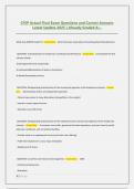 CFSP Actual Final Exam Questions and Correct Answers Latest Update 2025 &vert; Already Graded A&plus;&period;