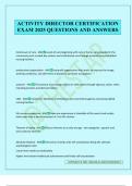 ACTIVITY DIRECTOR CERTIFICATION EXAM 2025 QUESTIONS AND ANSWERS