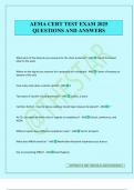 AEMA CERT TEST EXAM 2025 QUESTIONS AND ANSWERS