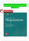 Test Bank For Essentials of Negotiation&comma; 7th Edition by Roy Lewicki&comma; Bruce Barry All Chapters 1-12&vert; Fully Covered&period;