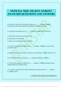 OFFICIAL MQF&comma; OK-81ST AFJROTC EXAM 2025 QUESTIONS AND ANSWERS