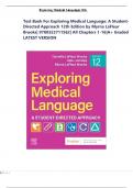 Test Bank For Exploring Medical Language&colon; A Student-Directed Approach 12th Edition by Myrna LaFleur Brooks&vert; 9780323711562&vert; All Chapters 1-16&vert;A&plus; Graded LATEST VERSION