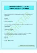 ARRT REGISTRY EXAM 2025 QUESTIONS AND ANSWERS