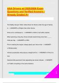 AAA Driver&rsquo;s Ed Exam 2025&sol;2026 &vert; Verified Q&A for Complete Theory Test Preparation