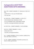 Cytogenetics ASCP TEST QUESTIONS WITH ANSWERS