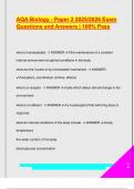 AQA Biology Paper 2 &vert; 2025&sol;2026 Full Exam Q&A on Hormones&comma; Genetics & Ecology