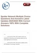 Spotter Network Multiple Choice Questions And Answers Latest Updates 2025&sol;2026 With Correct Answers 100&percnt; With Complete Solutions
