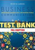 TEST BANK BUSINESS COMMUNICATION Interpersonal Communication and Emotional Intelligence 