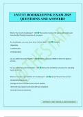 INTUIT BOOKKEEPING EXAM 2025 QUESTIONS AND ANSWERS
