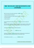 BSC 101 EXAM 1 2025 QUESTIONS AND ANSWERS