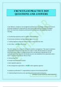 CRCM EXAM PRACTICE 2025 QUESTIONS AND ANSWERS