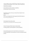 Advanced Pharmacology NUR 615 Exam 1 Davis Exam Review Fa Davis Review Questions