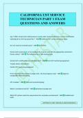 CALIFORNIA UST SERVICE TECHNICIAN PART 1 EXAM QUESTIONS AND ANSWERS