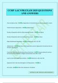 CCRP AACVPR EXAM 2025 QUESTIONS AND ANSWERS