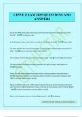 CIPP&sol;E EXAM 2025 QUESTIONS AND ANSWERS
