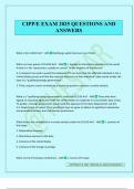 CIPP&sol;E EXAM 2025 QUESTIONS AND ANSWERS