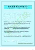 CFT MONITOR CERTIFICATION EXAM 2025 QUESTIONS AND ANSWERS