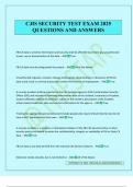 CJIS SECURITY TEST EXAM 2025 QUESTIONS AND ANSWERS