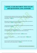 LEVEL 2 CJIS SECURITY TEST EXAM 2025 QUESTIONS AND ANSWERS