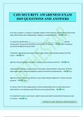 CJIS SECURITY AWARENESS EXAM 2025 QUESTIONS AND ANSWERS