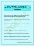 CJIS SECURITY AND PRIVACY TRAINING EXAM 2025 QUESTIONS AND ANSWERS