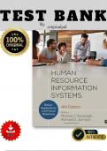 Test bank for Human Resource Information Systems&colon; Basics&comma; Applications&comma; and Future Directions 4th Edition &vert; 2025 edition &vert;ALL CHAPTERS INCLUDED