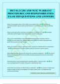DET 01&period;2 CJIS AND NCIC WARRANT PROCEDURES AND RESPONSIBILITIES&period; EXAM 2025 QUESTIONS AND ANSWERS