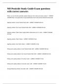 NH Pesticide Study Guide Exam questions with correct answers