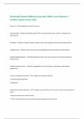 Distributed Systems Midterm Exam with 100&percnt; Correct Answers &vert; Verified &vert;Latest version 2025