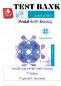 Test Bank - Introductory Mental Health Nursing&comma; 5th Edition &lpar; Cynthia Kincheloe&rpar;&comma; Chapter 1-19