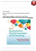 TEST BANK For Bates' Nursing Guide to Physical Examination and History Taking&comma;&lbrace; 3rd Edition&rcub; By Beth Hogan-Quigley &vert; All Chapters Included &vert; Elaborated Answers &vert; Latest 2024