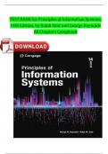 TEST BANK for Principles of Information Systems&comma; 14th Edition&comma; by Ralph Stair and George Reynolds&period; Updated A&plus; All Chapters Fully Covered&period;