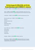 NCOA Exam &num;2 UPDATED  ACTUAL   Exam Questions and CORRECT  Answers 