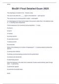 Bio201 Final Detailed Exam 2025