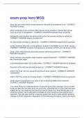 exam prep hero MCQ Questions And Answers With Complete Solutions 100&percnt; Correct Answers