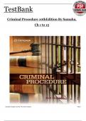 Test Bank for Criminal Procedure 10th Edition by Samaha| 9781305969001| All Chapters| LATEST