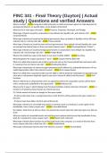 FINC 341 - Final Theory &lpar;Guyton&rpar; &vert; Actual study &vert; Questions and verified Answers