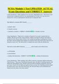 NCOA Module 1 Test UPDATED  ACTUAL    Exam Questions and CORRECT  Answers