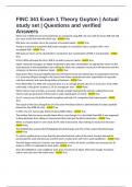 FINC 341 Exam 1 Theory Guyton &vert; Actual study set &vert; Questions and verified Answers
