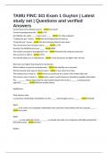 TAMU FINC 341 Exam 1 Guyton &vert; Latest study set &vert; Questions and verified Answers