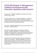 CPCU-552 Chapter 7- Management Liability Loss Exposures and Insurance -questions with answers