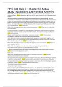FINC 341 Quiz 7 - chapter 5 &vert; Actual study &vert; Questions and verified Answers
