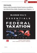 TEST BANK For McGraw-Hill's Essentials of Federal Taxation 2024 Edition&comma; 15th Edition By Brian Spilker&comma; Benjamin Ayers&comma; 9781265364656  Verified Chapters 1 - 17&comma; Complete
