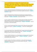 VATI COMPREHENSIVE PREDICTOR QUESTIONS AND ANSWERS 2024&sol;2025 UPDATED A COMPLETE EXAM SOLUTION ALL ANSWERS GET IT 100&percnt; CORRECT DETAILED BEST RATED TO SCORE A&plus; FOR PASS