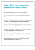 NURS 5355 Final Exam &lpar;152 questions&rpar; with precise detailed answers 